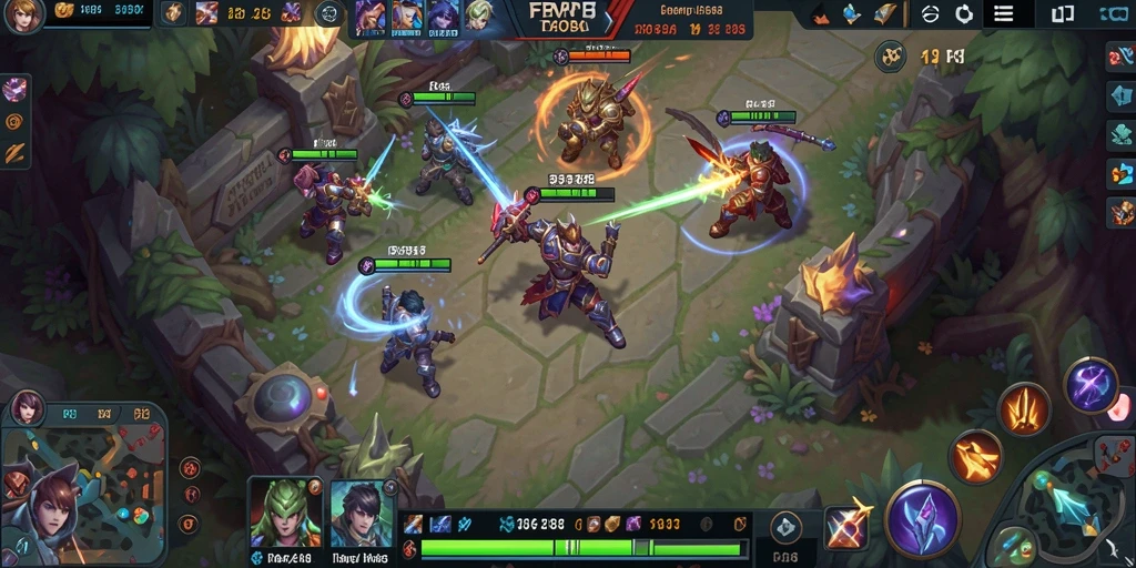 Gameplay seru FBRP88 dengan aksi MOBA yang mendebarkan.