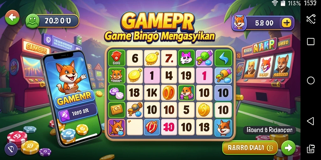 Screenshot utama GAMERP menampilkan keseruan bermain Bingo.