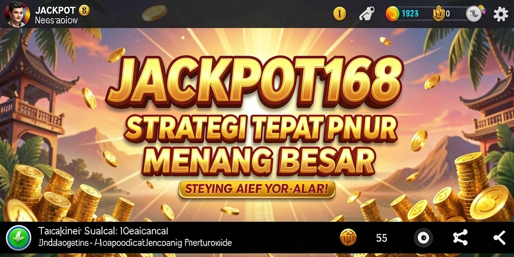 Tangkapan layar utama JACKPOT168 menampilkan aksi strategis yang mendebarkan.