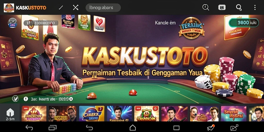 Screenshot utama KASKUSTOTO yang menampilkan gameplay Kasino yang menarik.