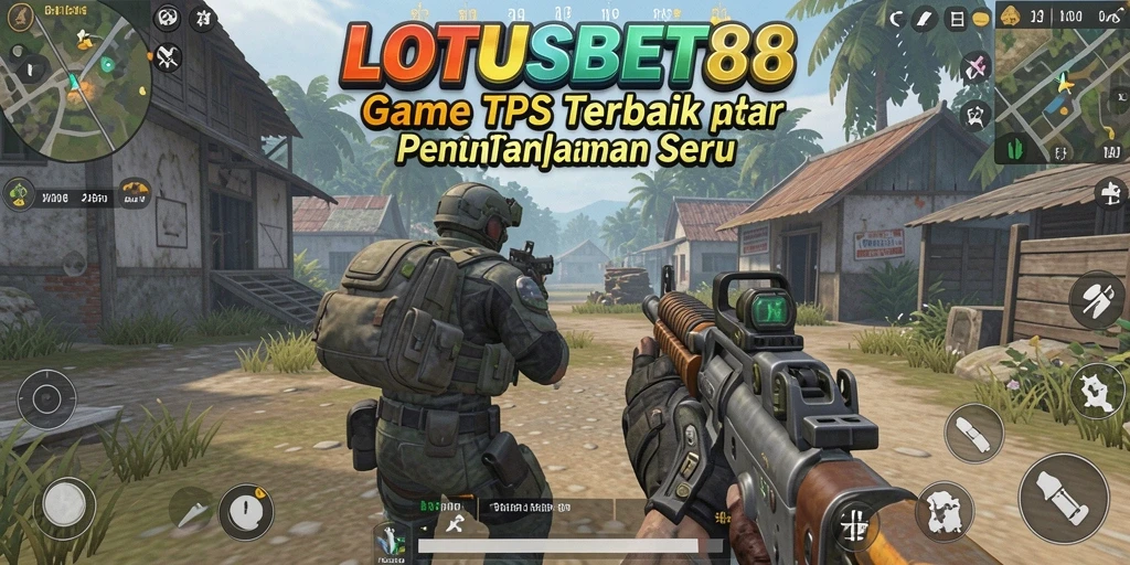 Screenshot utama LOTUSBET88 menampilkan aksi seru dalam gameplay TPS.