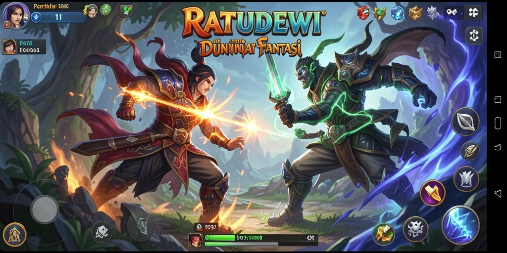 Tampilan aksi seru dalam pertarungan di RATUDEWI.
