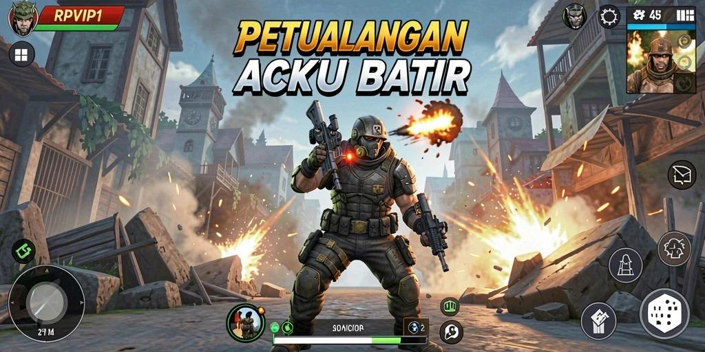 Tampilan mendebarkan gameplay aksi RPVIP1 yang penuh intensitas.