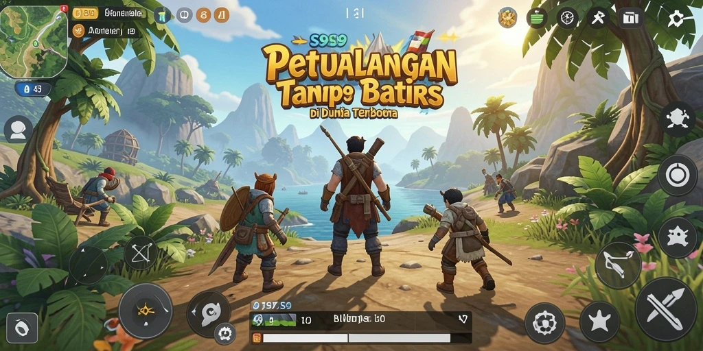 Screenshot S9S9 menampilkan aksi seru dalam dunia terbuka.