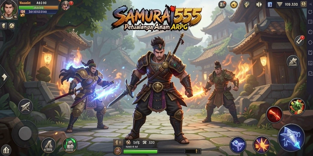 Gameplay seru dalam <strong>SAMURAI555</strong> dengan aksi pertarungan yang mendebarkan.