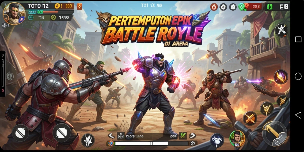Tampilan screenshot TOTO12 menampilkan aksi pertempuran yang intens dan mendebarkan.