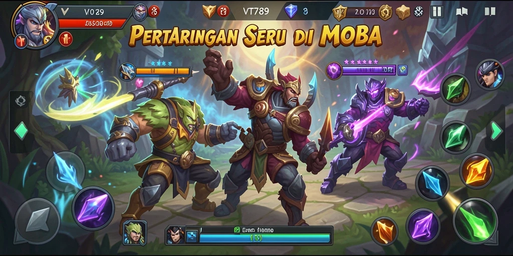 Tampilan gameplay intens dan strategis di VT789