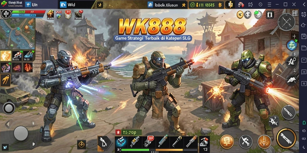 Tangkapan layar gameplay WK888 yang menampilkan strategi seru dan pembangunan kerajaan.
